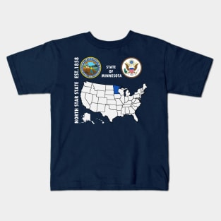 State of Minnesota Kids T-Shirt